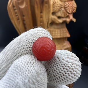 蒙料南红玛瑙回纹圆珠顶珠腰珠，文玩配饰，百香星月佛手金刚猴头