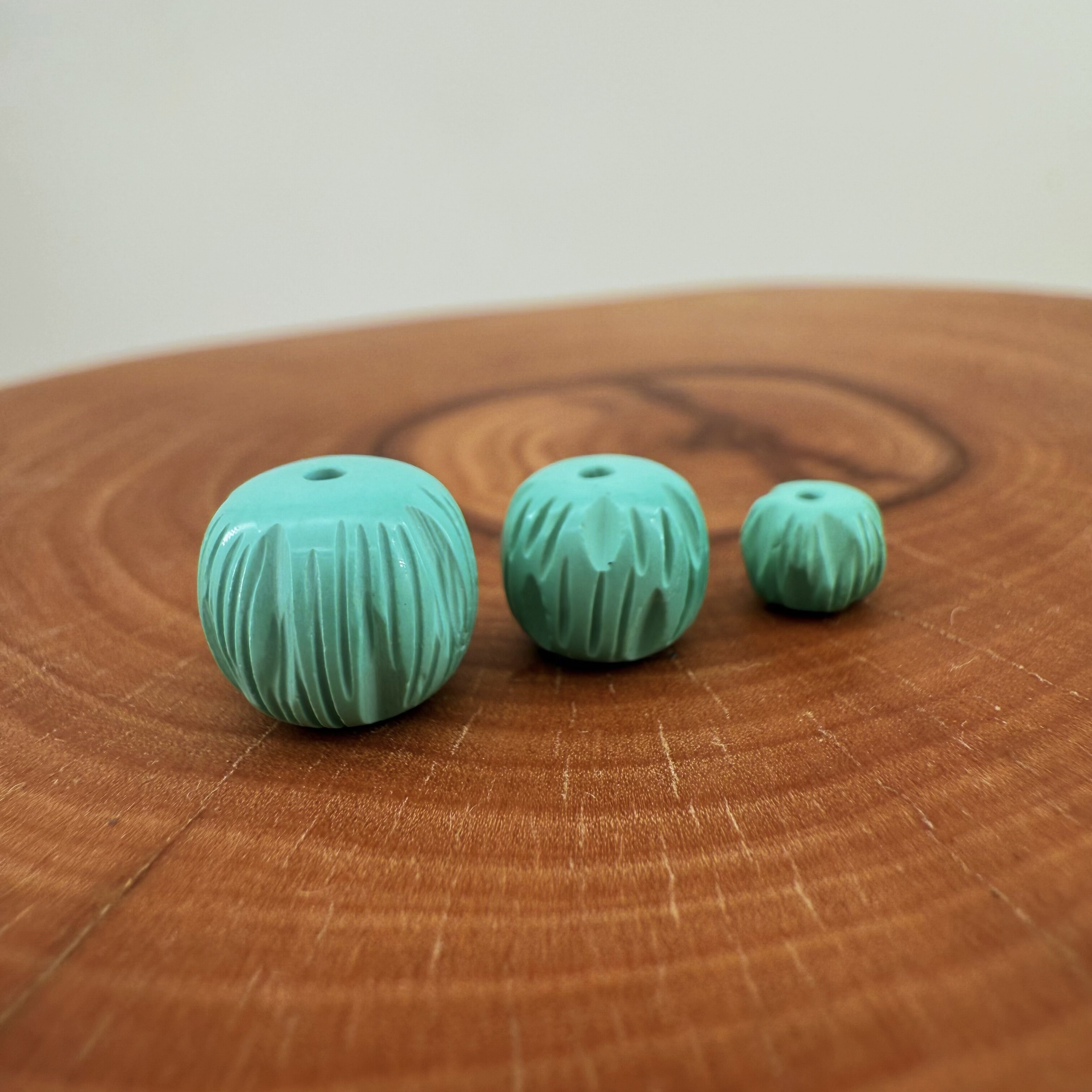 绿松石复刻百香籽顶珠腰珠DIY文玩配饰佛手星月菩提金刚科技松