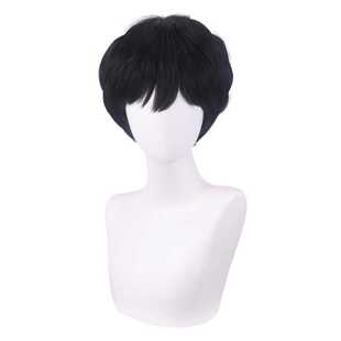 新款直销主圣达 国王排名 男主 王子 波吉 cos假发 黑色 微卷短发