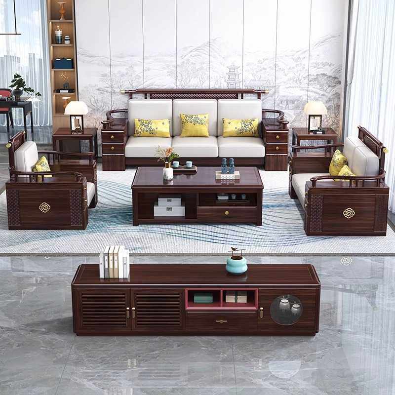 新款直销新中式乌金木沙发家用简约大户型客厅全实木储物大沙发8,住宅家具,实木沙发,淘宝优惠券,粉丝福利购,淘宝优惠卷