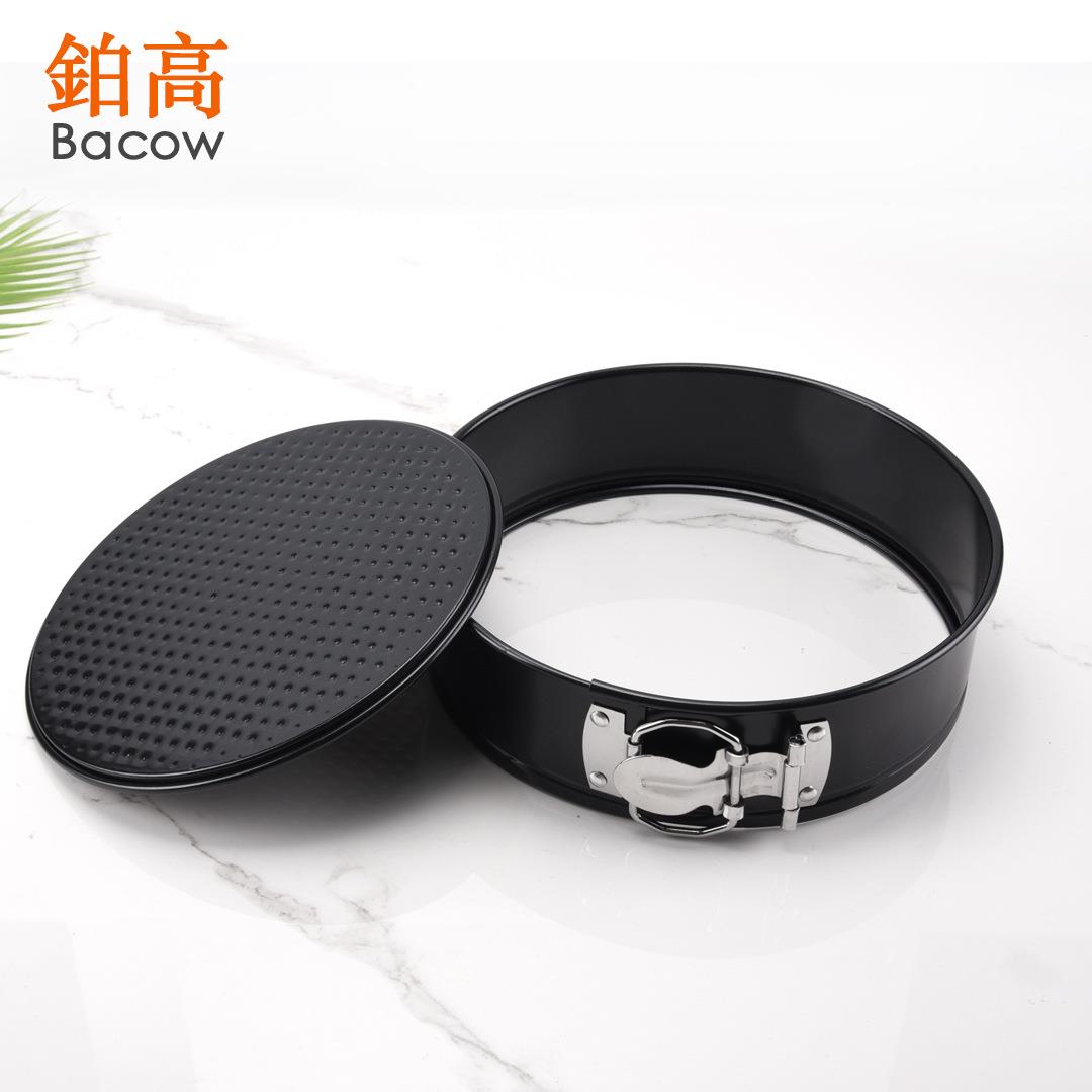新款直销圆形活底带锁扣蛋糕模具 7寸18CM不粘戚风蛋糕烘培烤箱活