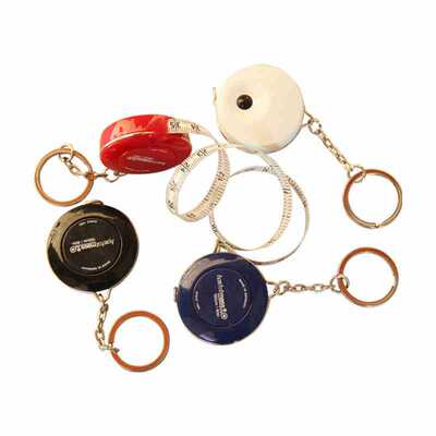 新款直销hoechstmass钥匙扣迷你小卷尺量衣软尺皮尺三围1.5米8