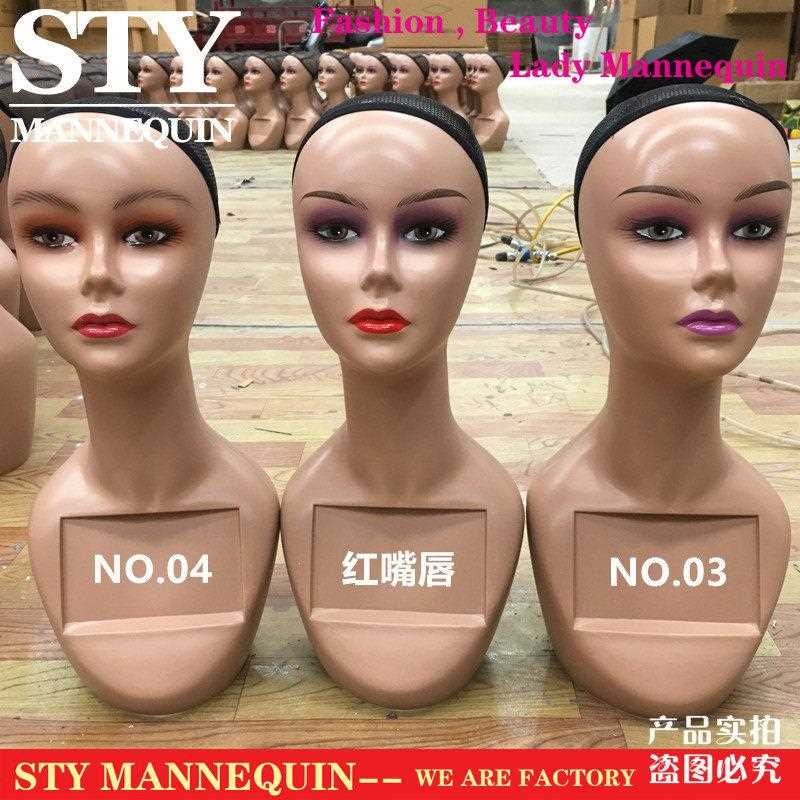 新款直销STY头模假人头女模特头欧美非洲市场畅销展示假发帽子带