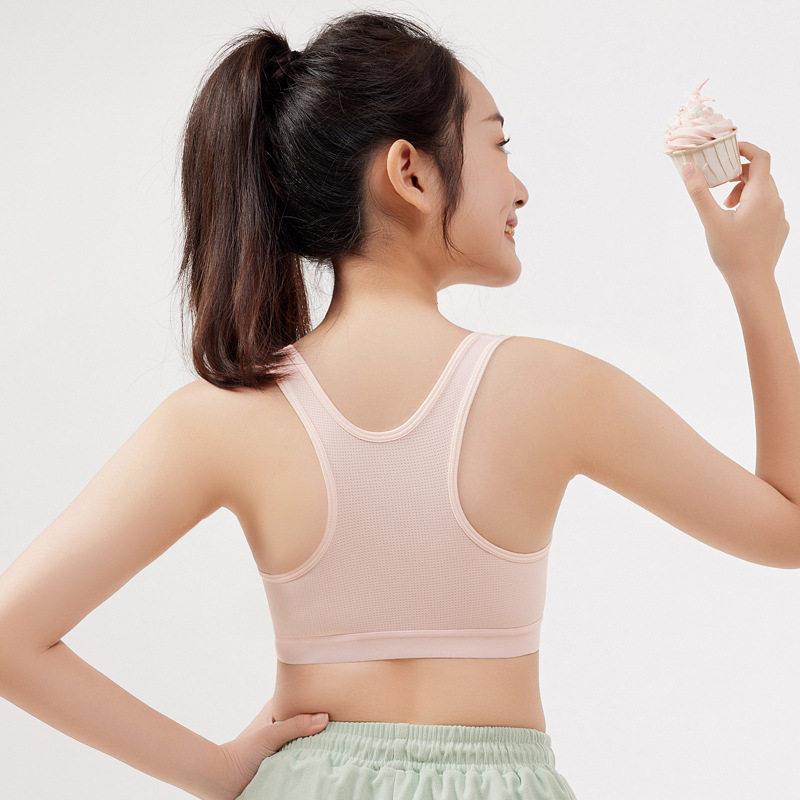 新款直销夏季中学生运动防震少女文胸薄款大童初中女生内衣发育期
