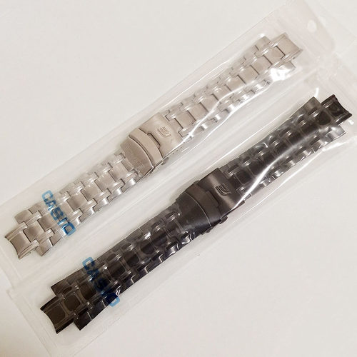 适用EFR-539 DY原装表带钢带5345不锈钢表链钢链银色黑色配件16mm