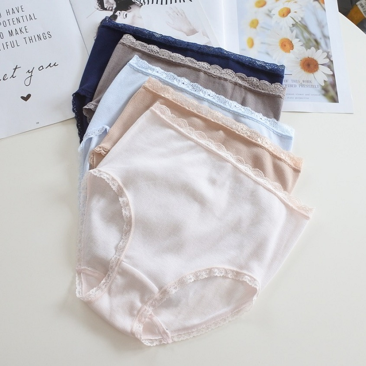 满59包邮日单纯元多色无接缝螺纹全棉全蕾丝无痕高腰女款三角裤,女士内衣/男士内衣/家居服,女三角裤,淘宝优惠券,粉丝福利购,淘宝优惠卷