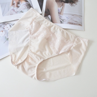 好看肤粉拼高端蕾丝舒适中腰包臀无痕女三角裤 韩单纯元 包邮 满59