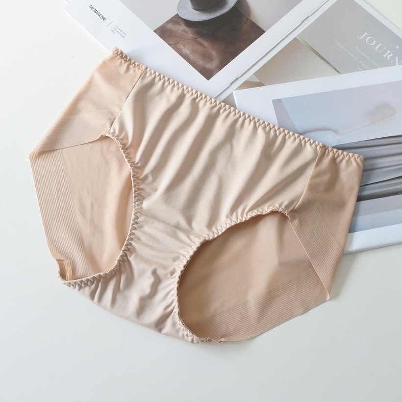 满59包邮韩单纯元经典百搭简洁舒适基础肤色中腰包臀女款三角裤