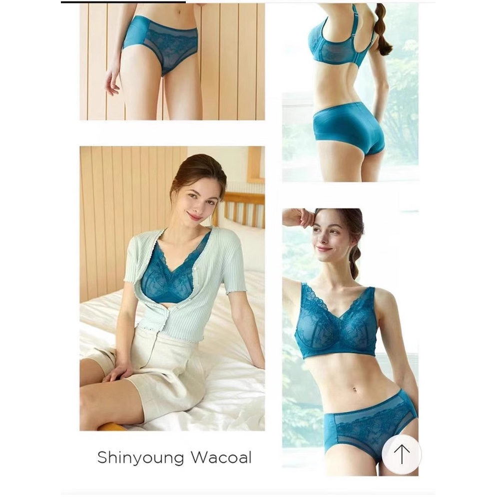 满59包邮韩单纯元高级孔雀蓝丝滑绵柔舒适好穿女中腰包臀无痕内裤