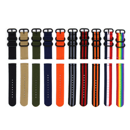 清仓 户外运动加厚尼龙nato表带手表带18 20 22 24mm透气表带