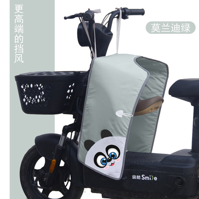 【四季开叉电动车挡风被带小孩】