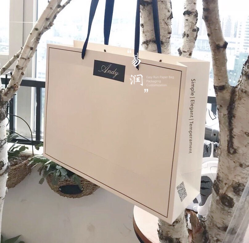 手提袋子定制服装店纸袋手提袋定制礼品袋牛皮服装店手提袋