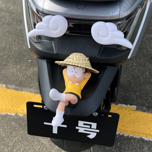 适用九号N80/85/90/95C车尾立体动漫可爱公仔配件电动车大熊玩偶