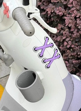 适用于极核MO1/MO1i立体橡胶XX装饰仿真鞋带贴电动车划痕遮挡贴纸