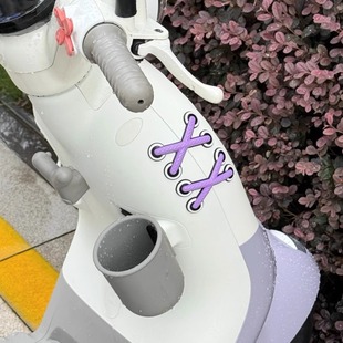 带贴电动车划痕遮挡贴纸 饰仿真鞋 适用于极核MO1 MO1i立体橡胶XX装