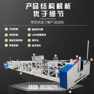 全自动三辊轴混凝土路面整平机水泥筑路机械激光超声波桥面摊铺机