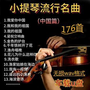 小提琴曲独奏轻纯音乐中国经典 流行名曲音频无损wav网盘汽车载u盘