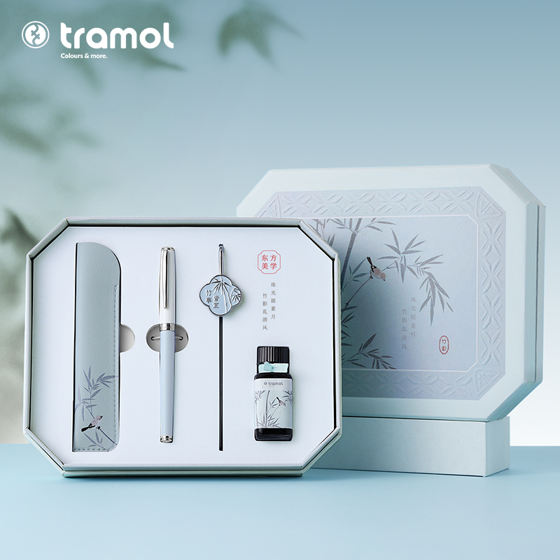 东方美学礼物竹影清风钢笔礼盒