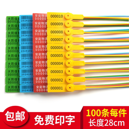 塑料铅封一次性物流防盗封签扎带