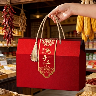 年货礼盒包装 空盒海参海鲜礼品盒卤肉腊味坚果干货土特产熟食定制