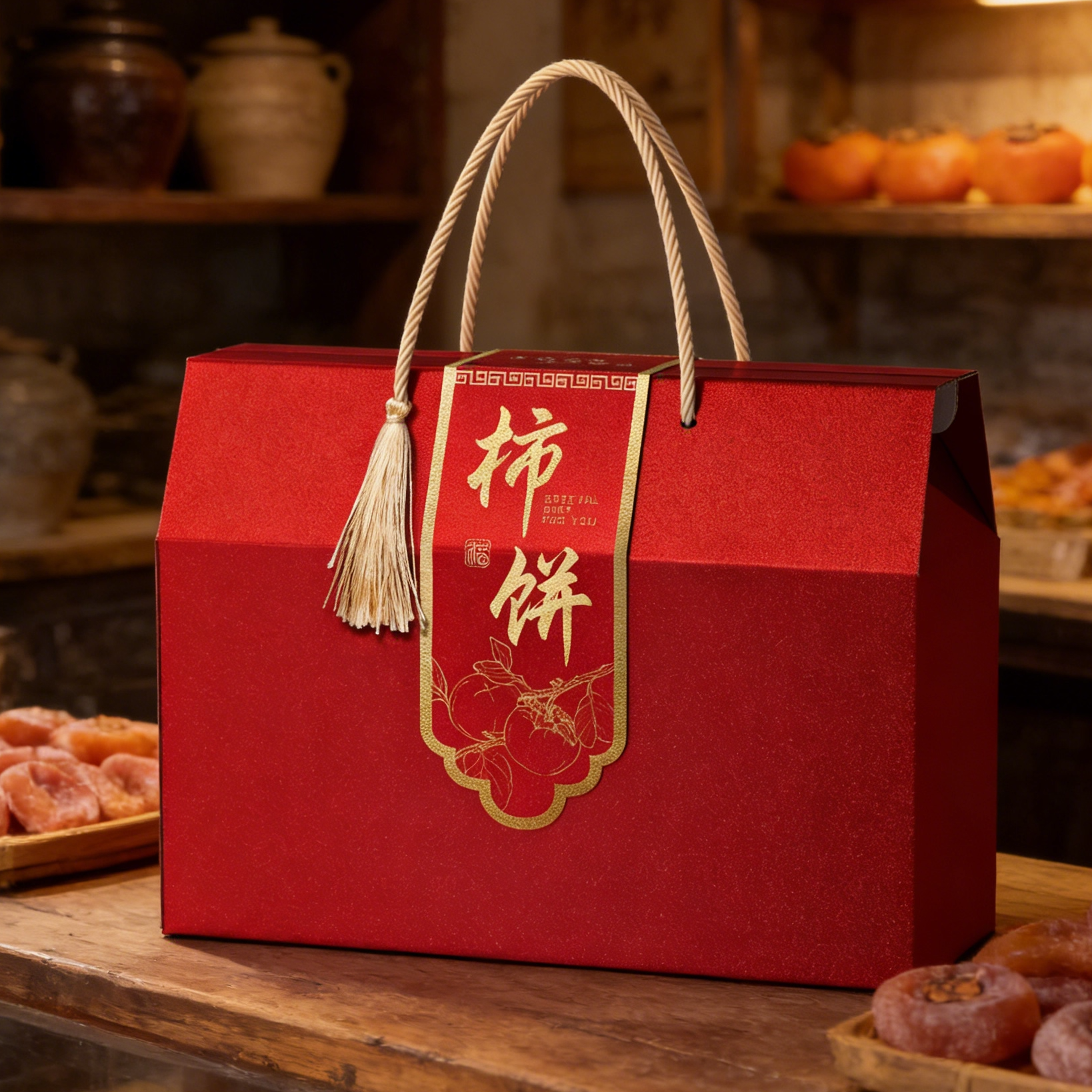 富平柿饼包装盒礼盒空盒子高端广西流心蜜饯柿饼包装盒礼品盒定制