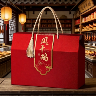 土特产湖北荆门烧鸡腊鸡空盒子定制 2只装 风干鸡礼盒包装 盒熟食1