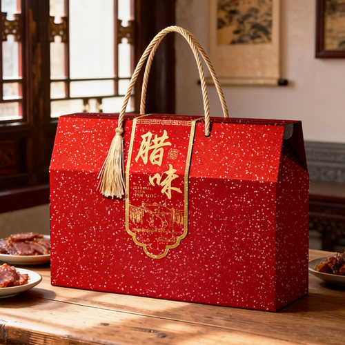 腊味包装盒空盒新年通用年货空礼盒零食坚果礼盒可印企业logo