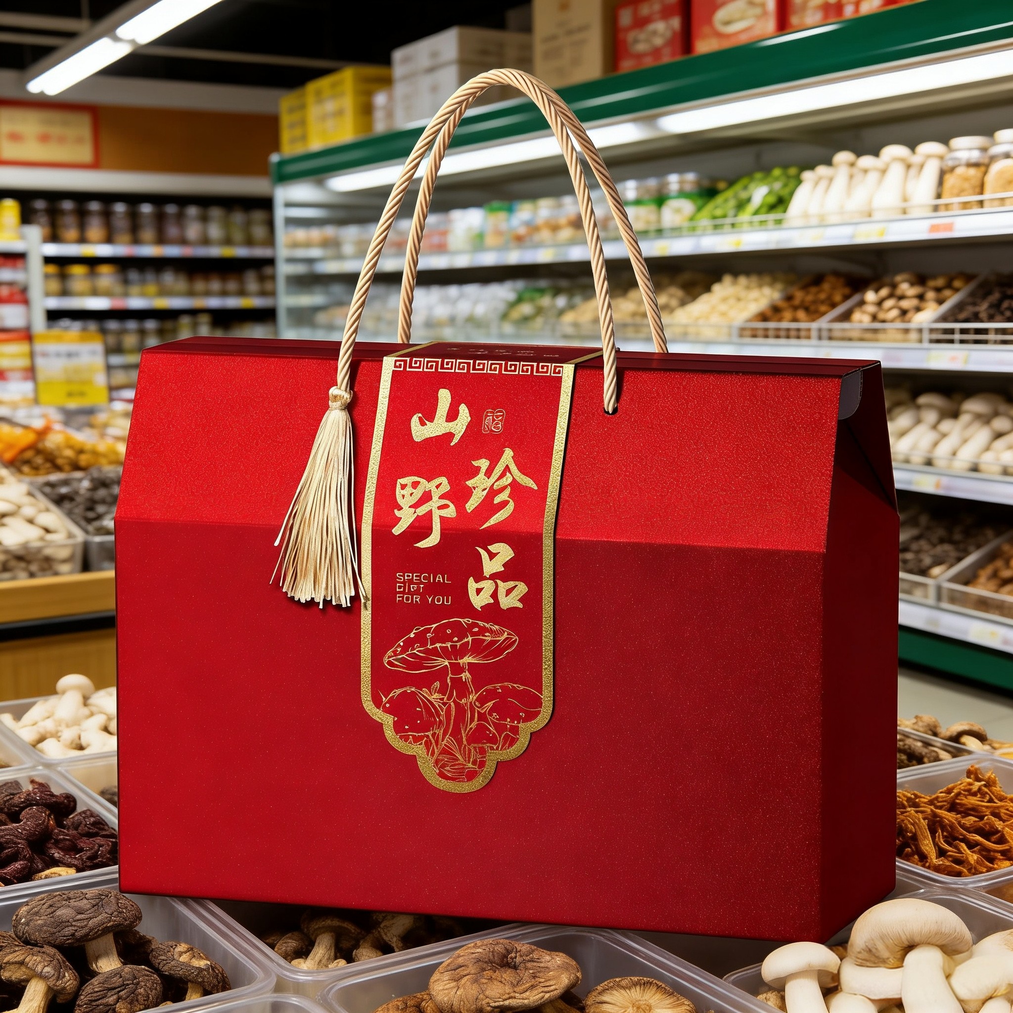 菌菇高档包装盒空盒子2026年货礼盒山珍干货野生羊肚菌礼品盒定制,包装,礼品盒,淘宝优惠券,粉丝福利购,淘宝优惠卷