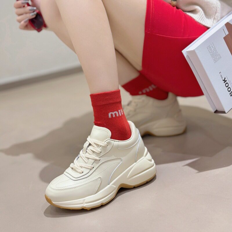 巨好看内增高鞋10cm厚底小个子老爹鞋女款2026超火厚底运动休闲鞋