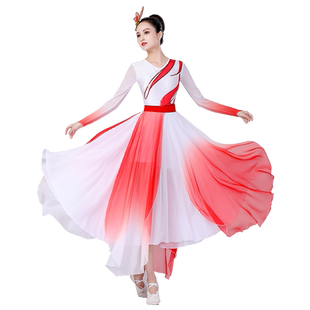 新款古典舞演出服女开场舞合唱服装万事如意打鼓服歌唱祝福祖国颂