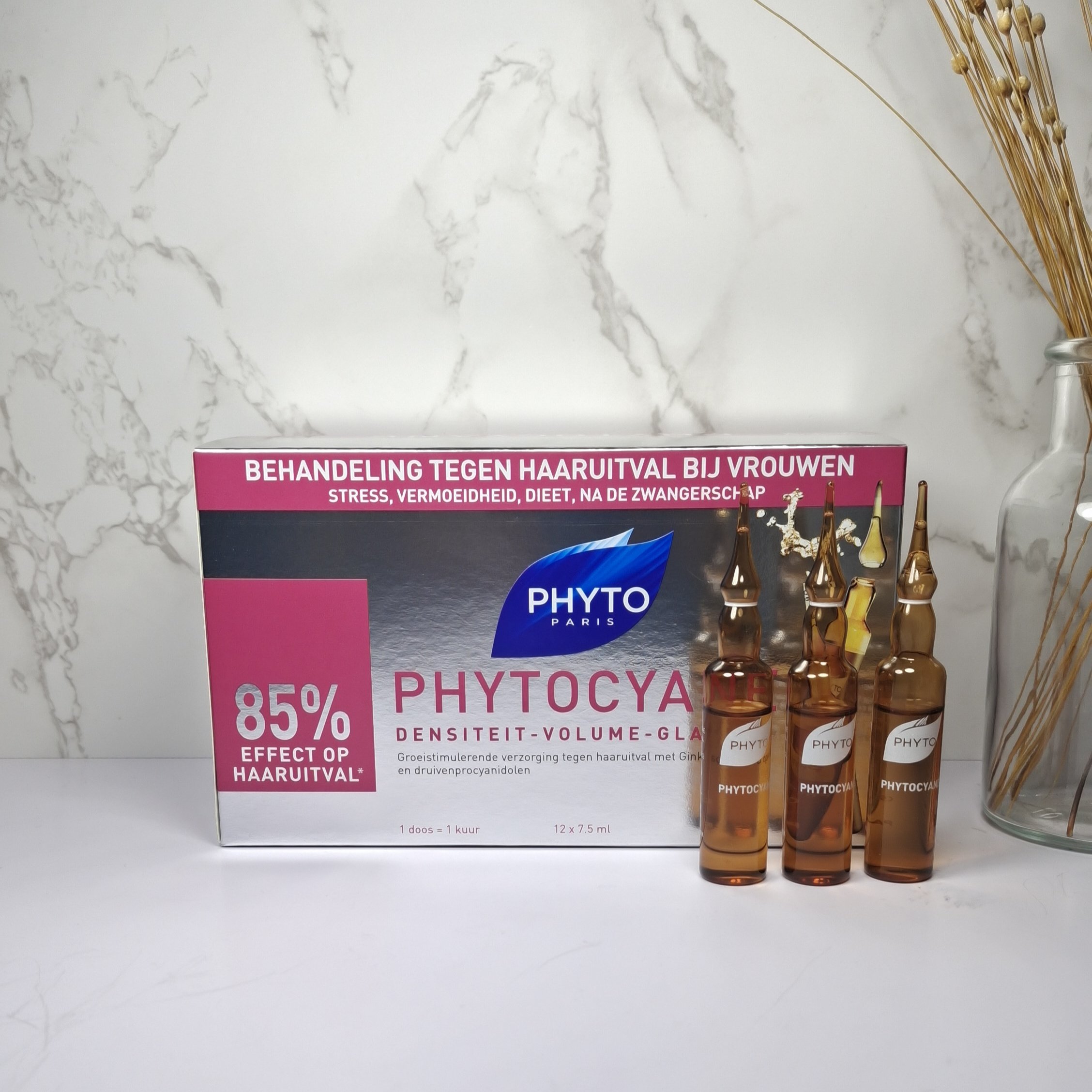 phyto发朵丝漾女士生发防脱抗脱发防白发精华液7.5ml*12支 熬夜压