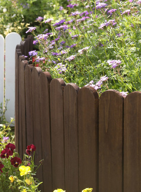 户外庭院子防腐木质篱笆围墙护栏菜园挡土矮栅栏阳台花园池小围栏