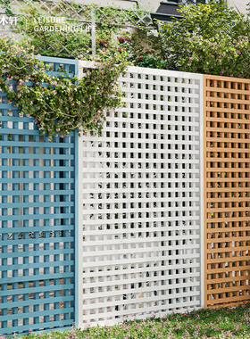 户外防腐木篱笆围栏花园爬藤架白色栅栏庭院围墙遮挡隔断护栏装饰