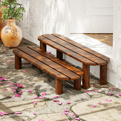 门口家用防腐木踏步台阶脚踏板