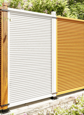 室外花园木头围栏栅栏门别墅庭院加高隔断墙户外露台防腐木质篱笆