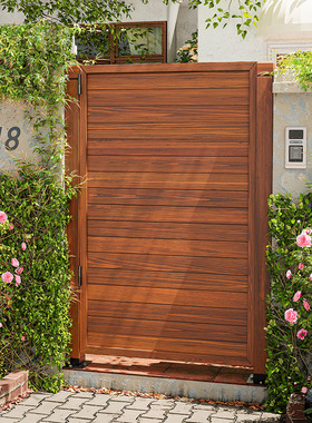 入户防腐木栅栏门户外木门护栏庭院门花园围栏门小院子木质篱笆门