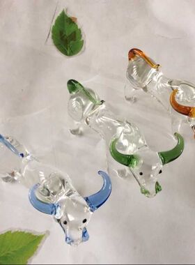 袖珍玻璃十二生肖鼠牛虎龙蛇马羊