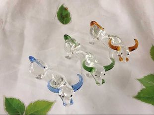 袖珍玻璃十二生肖鼠牛虎兔龙蛇马羊猴鸡狗猪摆件摆设琉璃工艺品
