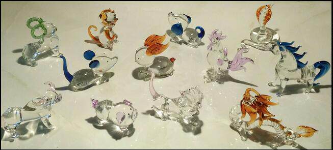 纯手工艺十二生肖龙摆件全套 鼠牛虎兔蛇马羊猴鸡狗猪工艺品摆饰