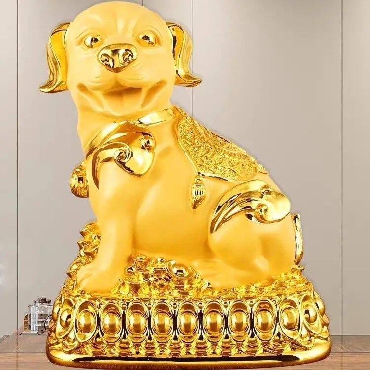 狗狗摆件网红纳福狗客厅装饰品家用创意礼物储钱罐存钱罐十二生肖