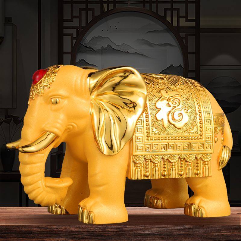 酒柜家居乔迁装饰品礼品沙金大象客厅摆件创意玄关电视柜,家居饰品,装饰摆件,淘宝优惠券,粉丝福利购,淘宝优惠卷