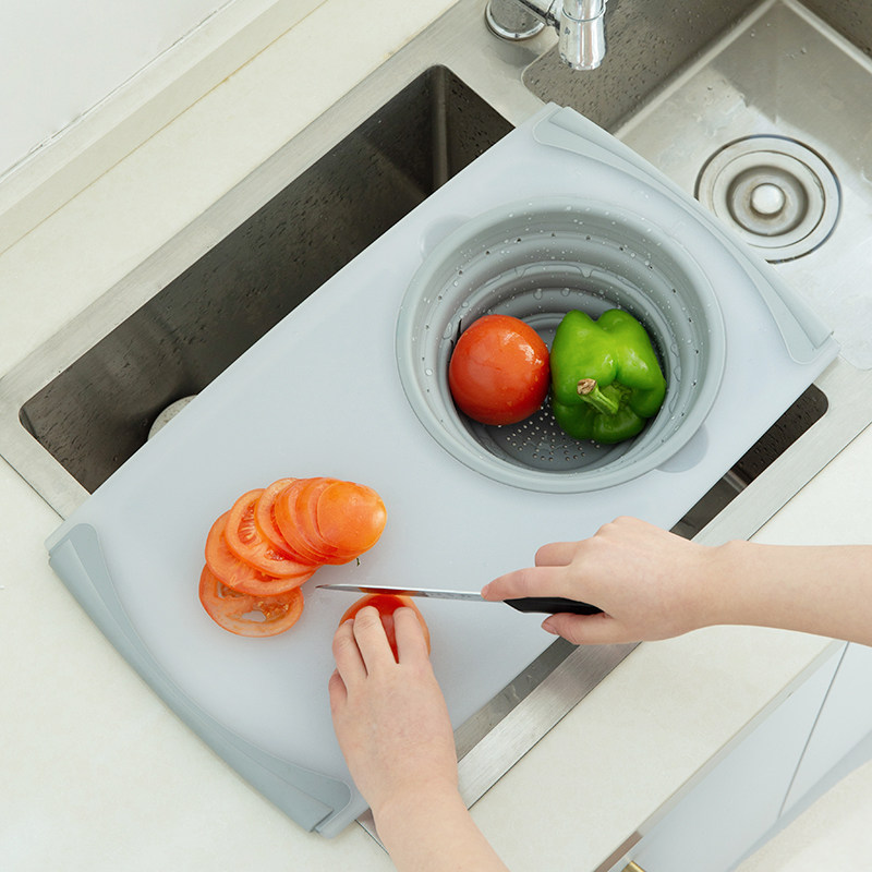 厨房多功能水槽切菜板家用砧板伸缩案板抖音同款带折叠沥水收纳篮|ruв категории кухня/посуда, посуда, рубить/Разделочная доска - от Buy2taobao.com для оказания профессиональной услуги покупки агента Taobao