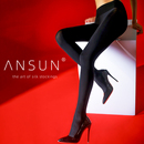 安幸绫感®「暮」80D天鹅绒柔滑哑光360度无痕无缝裆连裤黑丝袜女