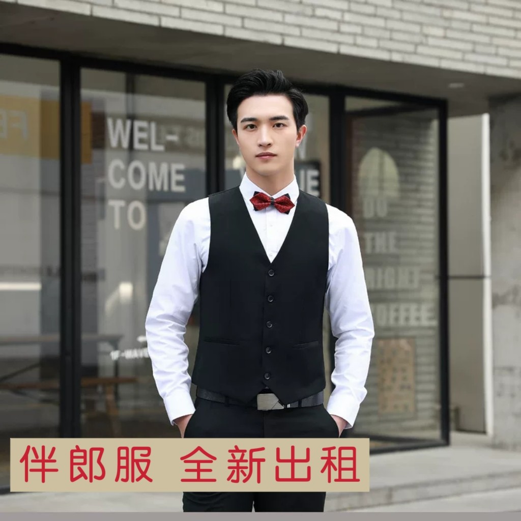 出租赁2026男士西服套装韩版男全套商务正装伴郎新郎兄弟团礼服