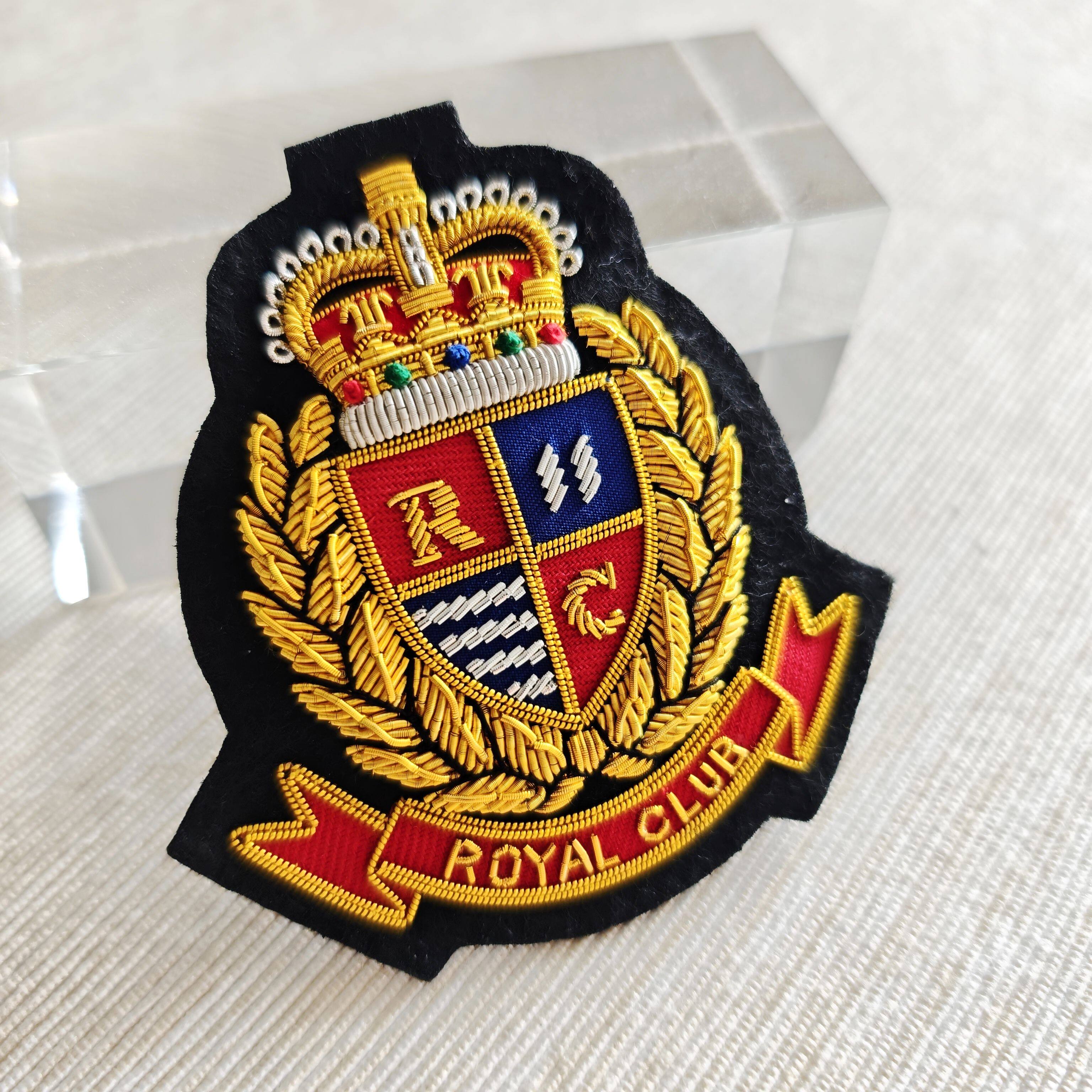 英伦学院风徽章印度丝手工刺绣布贴服饰配饰男女通用别针气质百搭