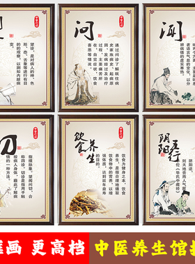 中医院养生知识医馆医风医德传统中医文化宣传栏展板海报实木挂画