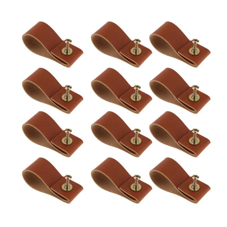 现货抽屉皮革拉手橱柜皮拉手防静电防撞单孔门把手带双螺丝