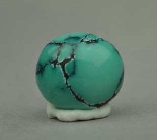 松石苑  原矿绿松石戒面 戒指 镶嵌（1.8克）