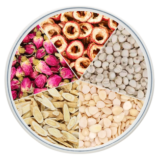 山楂玫瑰花黄芪桃仁浙贝母中药材官方旗舰店组合茶包泡水喝的功效