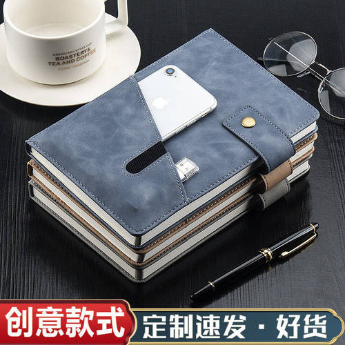 新款415安全日加厚a5笔记本子商务皮面学习笔记本会议工作办公带